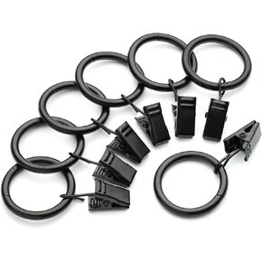 Iron Metal Curtain Clip Rings 1 Inch Interior Diameter (Gold, 20)