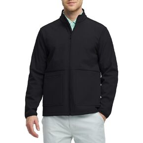 Rouen Soft Shell Jacket Mens Fleece Lined Lightweight Zip Up Water-Repellent Windbreaker Insulated Sports Golf Winter Jackets