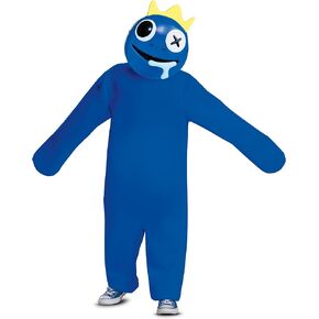 Disguise Boys Blue Costume for Kids, Deluxe Official Rainbow Friends Costume With Headpiece