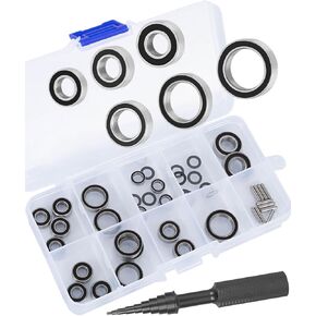 RC Bearings Kit Upgrades Part for 1/10 Slash 4X4/Stampede 4X4/Rustler 4×4/Telluride/Rally,Rubber Sealed Precision Ball Bearings,Navy Blue