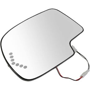 Heated Mirror Glass w/Turn Signal Driver Side Left LH for Chevy GMC Cadillac