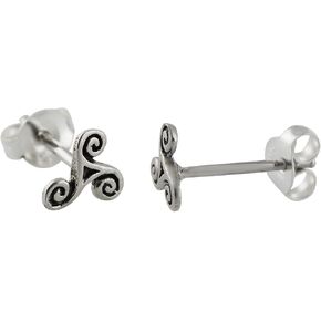 FashionJunkie4Life Sterling Silver Shapes Stud Earrings with Butterfly Backs