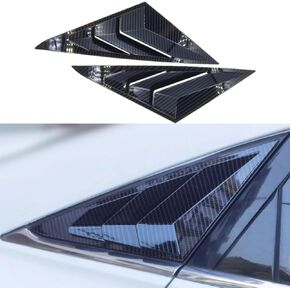 XITER 2PCS ABS Carbon Fibre Racing Style ABS Rear Side Window Louvers Air Vent Scoop Shades Cover Blinds for Hyundai Sonata 2015-2017(Carbon Fiber)