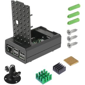 for Raspberry Pi 4 B Metal Case, Armor Case with Dual Cooling Fan Aluminium Armour - Heatsink Case for Raspberry Pi 4, Radiation and Rust Protection for Raspberry Pi 4 B (Black)