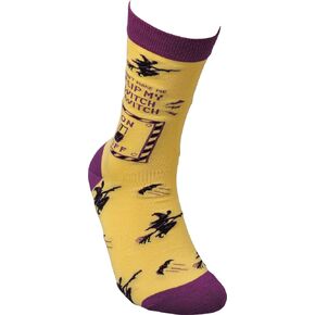 Primitives by Kathy LOL Made You Smile Silly-Socks, One Size, Secretly a Witch