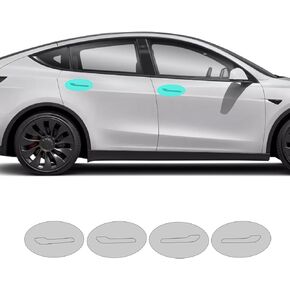 for Tesla Model Y 2020-2024 / Model 3 2017-2024 TPU PPF HD Clear Paint Protective Film Custom Fit Anti Scratch Self Healing Shield Guard Tesla Finishing Accessories for Door Handles 4Pcs