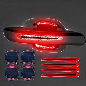 Car Handle Protector,8Pcs Auto Door Handle Scratch Cover Guard Film Car Door Cup Handle Paint Scratch Sticker Car Door Handle Safety Reflective Strips