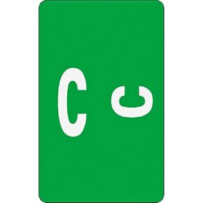 Smead AlphaZ ACCS Color-Coded Alphabetic Label, C, Dark Green, 100 Labels per Pack (67173), 1" x 1-5/8"