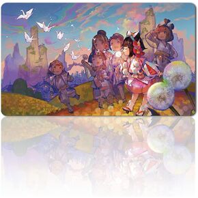 Gaming TCG Game Mat, Smooth Cloth Rubber Anti-Slip Base MTG Playmat, Board Table Mat for Trading Card Games (Farewell)