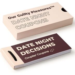 Date Night Ideas Coupon Book – 54 Fun & Romantic Date Ideas for Him, Her, Girlfriend, Boyfriend, Wife, or Husband – Perfect Couples Gift for Christmas, Valentines, Birthdays, or Special Occasions