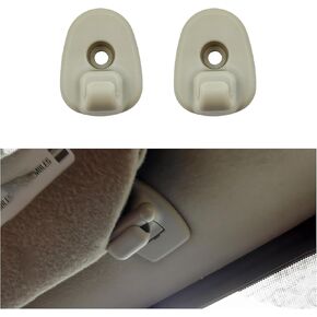 2 PCS Car Sun Visor Clips, Auto Interior Sun Visor Support Clip Retainer Replacement Compatible with Liberty 2005-2012 Nitro 2008-2012, OEM Number 1AR26BD1AA 1AR26DW1AA