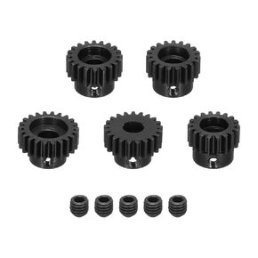 DMiotech M1 18T 19T 20T 21T 22T Steel 8mm Hardened Pinion Motor Gear for RC Car Brushed Replacement Brushless Motors, RC Applications with 5 Pcs Screws for DIY RC Boat Drone
