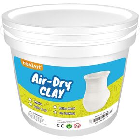 REALART Air Dry Clay Modeling Clay for Kids (10lb Bucket White) Airdry Clay Model Clay Modeling Clay Air Dry for Sculpting