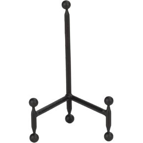 Tripar Modern Tripod Easel Display, Black Finish (5.25-Inch Depth, 1 Foot Height) - Lightweight & Durable Design - Perfect for Displaying Decorative Pictures, Artwork, Plates, Tiles, & More