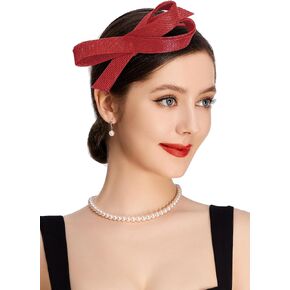 BABEYOND Fascinators Hats for Women - Tea Party Hat Kentucky Fascinator Derby Cocktail Bridal Wedding Ribbon Hair Clip