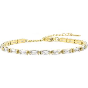 Gold Bracelets for women, Bracelet for Women, Gold Jewelry for women, Gold Bracelet, Tennis Bracelets for Women, Gold Bangle Bracelets for Women, Cubic Zirconia Bracelet, Gold Plated CZ Tennis Bracelet For Women by SNGIA, Clover Bracelet, Gold Bangles, Br