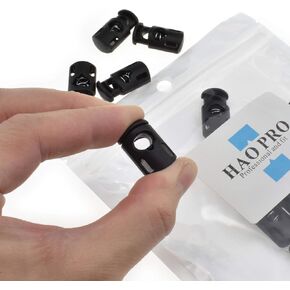 SGH PRO Cord Lock stoppers toggles Heavy Duty Spring No Slip Thick Plastic 17 Pack 7.2mm Hole Diameter fit 550lb 750lb Paracord Flat Ends easy to compress for draw string pants shoe slip proof surface
