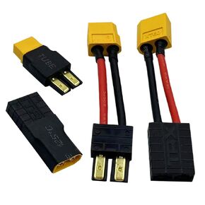 2 Pair RC LiPo Battery Connector Adapter Compatible with Traxxs Plug Battery to XT60 Male Female Connectors ESC Charger