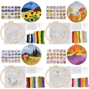 OLYCRAFT 2 Sets 2 Styles Needle Felting Craft Kit Fairy Horse Photo Frame Needle Felting Kit for Beginners Needle Felting Starter Kit with Photo Frame Wool Felt Painting Set for DIY Needlework