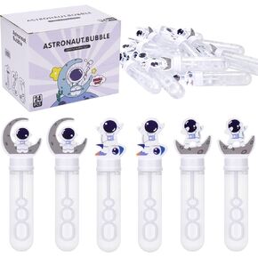 Space Party Favors Astronaut Bubble Wands for Kids Outer Space Themed Galaxy Planet Birthday Party Supplies Goody Bag Fillers Stuffers Bubble Toy 24 pcs