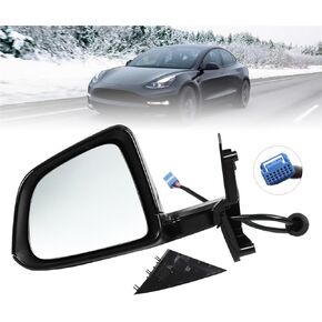 Mirror Assembly Right/Left Black Compatible with 2020 2021 2022 2023 Model Y 1594112-00-C 1594111-00-C (Right)