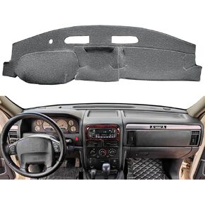 Dash Cover Mat Custom Fit for Jeep Grand Cherokee 1999-2004 Dashboard Pad Cap Carpet Protector K196 (Black)
