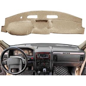 Dash Cover Mat Custom Fit for Jeep Grand Cherokee 1999-2004 Dashboard Pad Cap Carpet Protector K196 (Black)