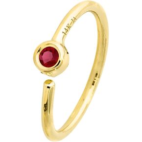 20G 14K Gold Ruby Nose Hoop Ring 0.015-0.11 carat Bezel Set Ruby 8mm Twist-open Nostril Ring Cartilage Hoop Tragus Ring Unisex