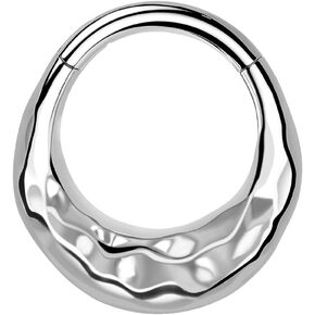 316L Stainless Steel Septum Rings, Segment Nose Rings for Women Men, Cartilage Clicker Earrings Hoop for Helix, Rook, Daith, Tragus Piercing Jewelry