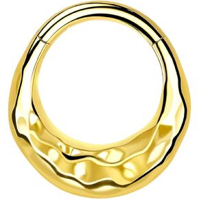 316L Stainless Steel Septum Rings, Segment Nose Rings for Women Men, Cartilage Clicker Earrings Hoop for Helix, Rook, Daith, Tragus Piercing Jewelry in Saudi Arabia
