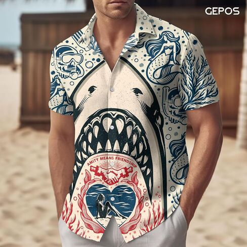 Christian Hawaiian Shirt for Men, God Print Men's Button Down Shirt, Summer Gifts, Gifts for Birthday in Saudi Arabia