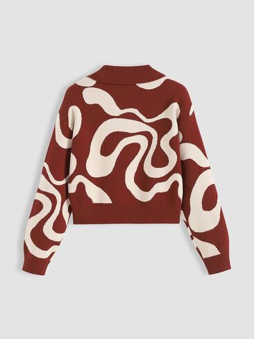 CIDER Everyday Illusion Psychedelic Swirl Pullover Sweater in Saudi Arabia