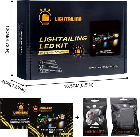 LIGHTAILING Light Set for (Creator Expert Winter Holiday Train) Building Blocks Model - Led Light kit Compatible with Lego 10254(NOT Included The Model) in Kuwait