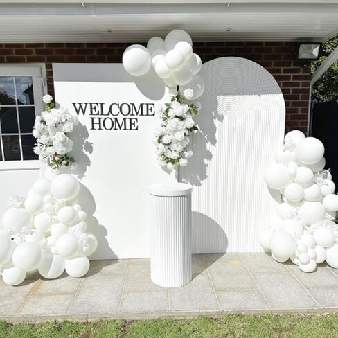 White Balloons 12 inch, White Latex Balloons 50pcs Party Balloons for Engagement Bachelorette Bridal Shower Wedding Party Birthday Decorations in Kuwait