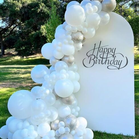 White Balloons 12 inch, White Latex Balloons 50pcs Party Balloons for Engagement Bachelorette Bridal Shower Wedding Party Birthday Decorations in Kuwait