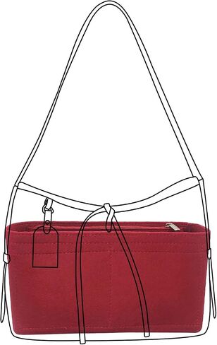 Lckaey tote Organizer Insert for Handbags&Tote Felt Bag for carryall golf cart parts bag Y076Coffee-L in Saudi Arabia