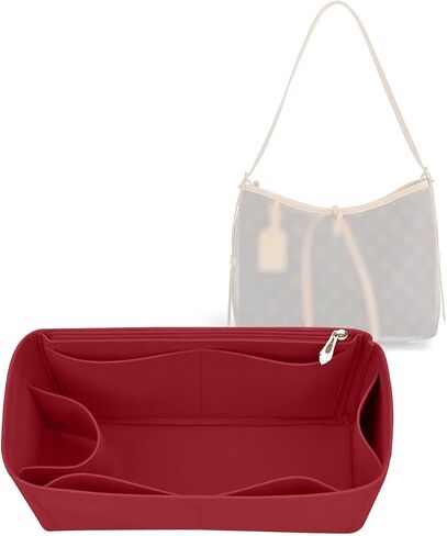 Lckaey tote Organizer Insert for Handbags&Tote Felt Bag for carryall golf cart parts bag Y076Coffee-L in Saudi Arabia
