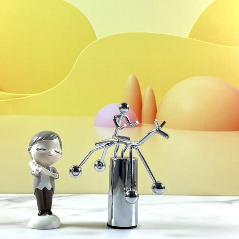 Steel Balance Toy Kinetic Art Table Balancing Decorations Physics Toy Home Office Toys Kinetic Desk Toys FN05 in Saudi Arabia