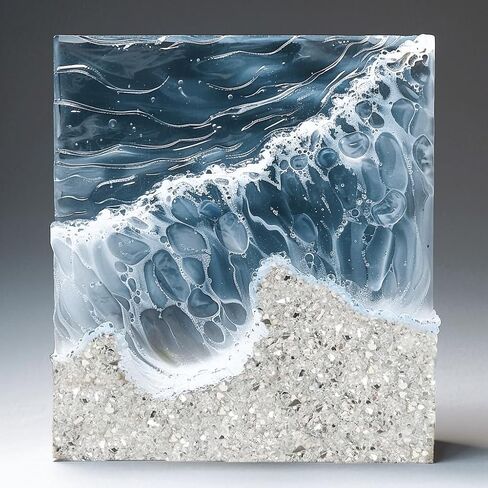Crushed Mirror Glass for Resin Art,Broken Fire Glass Pieces for Tabletop Fire Pit,Crafts,Home Decorations Vase Fillers,15 OZ in Kuwait