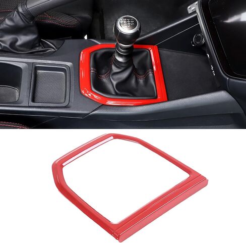 Car Gear Shift Panel Trim Cover Compatible with Subaru WRX 2022 2023 Manual,Central Control Gear Shift Panel Anti-Scratch Protection ABS Accessories (Red) in Saudi Arabia