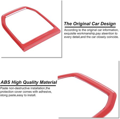 Car Gear Shift Panel Trim Cover Compatible with Subaru WRX 2022 2023 Manual,Central Control Gear Shift Panel Anti-Scratch Protection ABS Accessories (Red) in Saudi Arabia