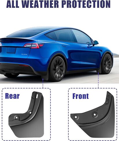 Mud Flaps Splash Guards for Tesla Model Y 2020-2024 Sediment Mudguard No Drilling/Tape Splash Guards Fenders Exterior Accessories for Tesla Model Y (Set of 4) in Saudi Arabia