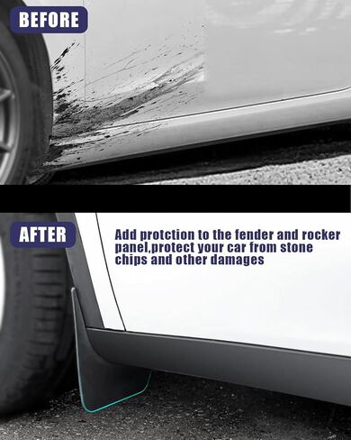 Mud Flaps Splash Guards for Tesla Model Y 2020-2024 Sediment Mudguard No Drilling/Tape Splash Guards Fenders Exterior Accessories for Tesla Model Y (Set of 4) in Saudi Arabia