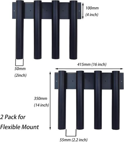 8-hole Shovel Holder for Truck, Shovel Mount 8 Holes in 2 Groups, Heavy Duty Trailer Tool Rack for Trimmer, Rake, Lawn, Landscape Hand Tools (Bed & Box Mount) (8 Holes Bed Muont Upgrade) in Saudi Arabia