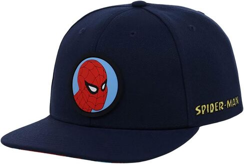 قبعة Marvel Spiderman Youth Comic UV قابلة للتعديل بغطاء مسطح باللون الأزرق الداكن in Saudi Arabia