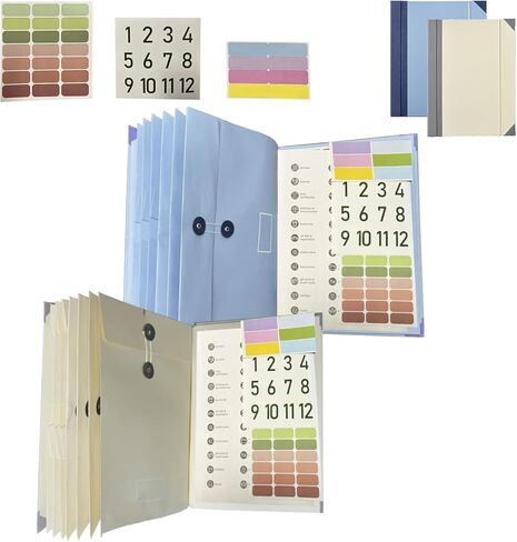 2 Pack Document Organizer Folio, in Case I Go Missing Binder, Document Organizer for Important Papers, Emergency Binder, Birth Certificates, Social Security Cards, Passports, Photos, and Letters in Saudi Arabia