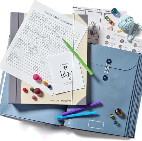 2 Pack Document Organizer Folio, in Case I Go Missing Binder, Document Organizer for Important Papers, Emergency Binder, Birth Certificates, Social Security Cards, Passports, Photos, and Letters in Saudi Arabia
