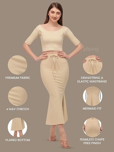 Saree-Shapewear Petticoat for Women, Cotton Blended,Petticoat,Skirts for Women,Shape Wear Dress for Saree in Saudi Arabia