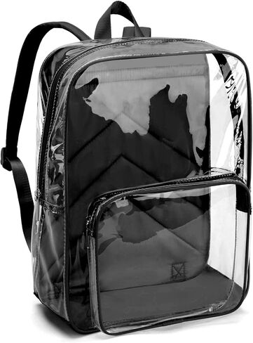 Clear Backpack for Stadium Events See Through Backpack Medium Transparent Bag for Women Heavy Duty Wide Straps in Saudi Arabia