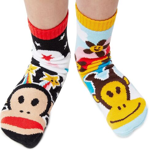 Pals - Paul Frank Retro Mismatched Kids Socks, 90s Limited Edition Novelty Gift for Boys and Girls, Soft, Cozy, Cotton Pairs in Saudi Arabia